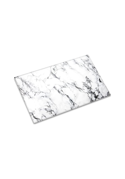 Decorita 10001501001 Beyaz Mermer Görünümlü Cam Kesme Tahtası, 20cm X 30cm Diğer