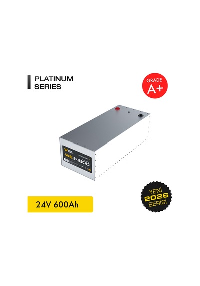 Werer Energy 24V 600Ah LiFePO4 Platinum Series Bluetooth'lu Lityum Demir Fosfat Akü