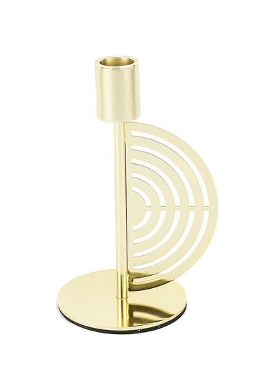 Circle Gold Metal Mumluk 9x18cm Renksiz