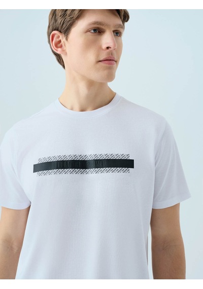 Loft Regular Fit Beyaz Erkek T-shirt Lf2038585 Beyaz