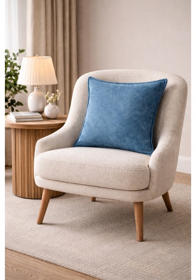 Mavi Renk Şık Dekoratif Kırlent Kılıfı 43x43 Modern Koltuk Yastık Kılıfı Şık Lacivert - 851733439 Lacivert