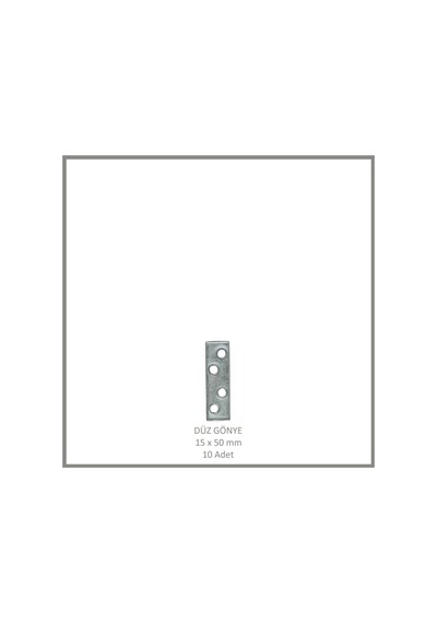 Düz Gönye, Sac Gönye, 15 X 50 Mm 10 Adet Metalik