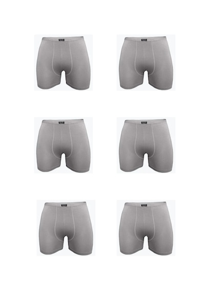 Anıt 1273 Erkek Bambu Boxer Çok Renkli 6'lı Paket Gri