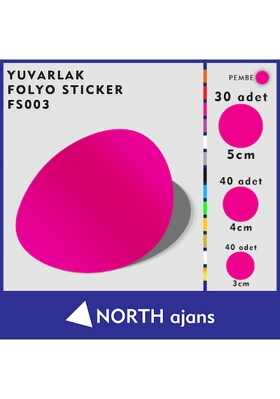 Yuvarlak Folyo Duvar Sticklerı Pembe