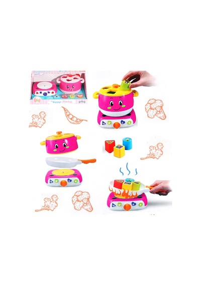 Sıla Bebek İle Pilli Işıklı Ve Sesli 8 Parça Sevimli Mutfak Seti- Pembe 83447896