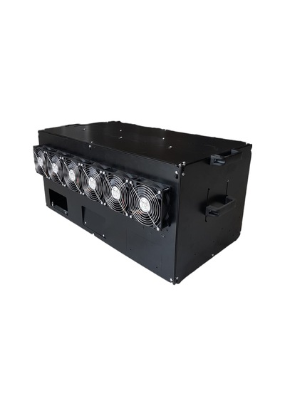 RigBu Kapalı Mining Rig Kasası SK77 Fanlı Siyah