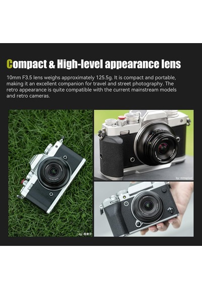 Aynasız Kameralar İçin Aps-c Sabit Odaklı Gözleme Lensi Mf10 Mm F3.5 Geniş Açılı Objektif, Nikon Z Zfc Z50 Z30 İle Uyumlu Çok Renkli
