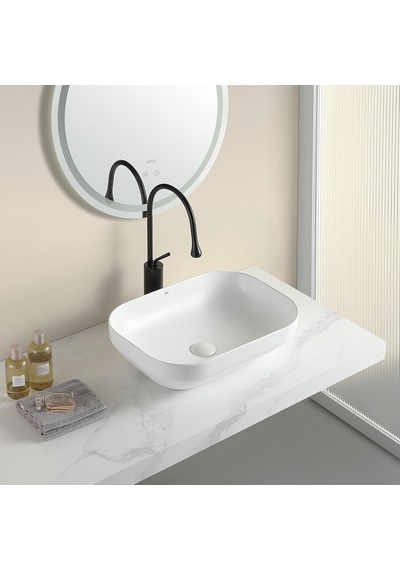 Ey-4740mb Mat Beyaz Tezgah Üstü Lavabo