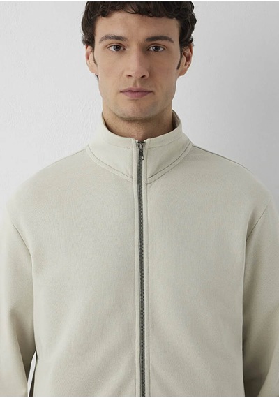 Mavi Fermuarlı Bej Erkek Sweatshirt M0s10653-70144