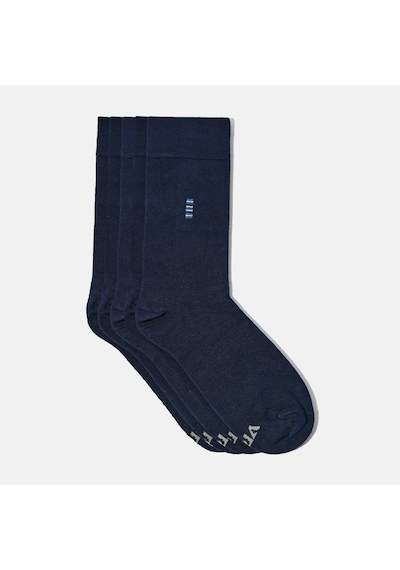 Erkek Bambu Çorap Lacivert 5'li Kutulu Set Dikişsiz Uzun Soket Çorap
