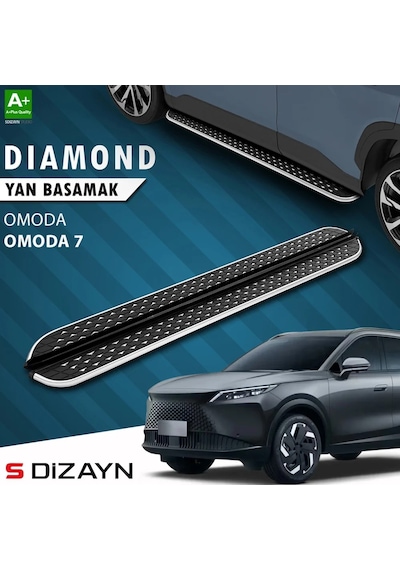S-dizayn Omoda Omoda7 Diamond Krom Yan Basamak 183 Cm 2025 Üzeri A+ Kalite