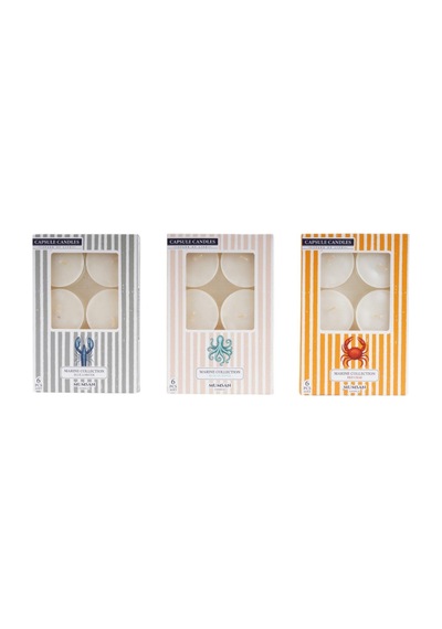 Mumsan Marin Maxi Tealight 6'lı - 6 Adet Tarı Beyaz
