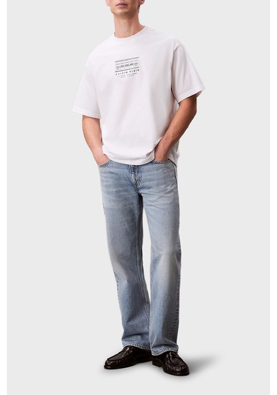 Calvin Klein Erkek T Shirt Lv04rf823g Yaf Beyaz Beyaz
