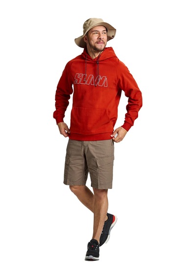 Slam Slam Logo Hoodıe Erkek Sweatshırt W37 Kiremit