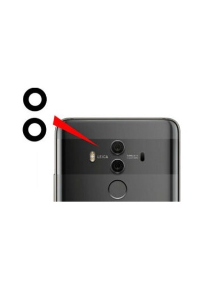 Huawei Uyumlu Mate 10 Pro Arka Kamera Camı Lensi (Çıtasız Cam)