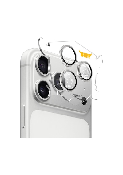 Buff İphone 18 Pro / 18 Pro Max Titan Metal Kamera Lens Koruyucu Silver Gümüş