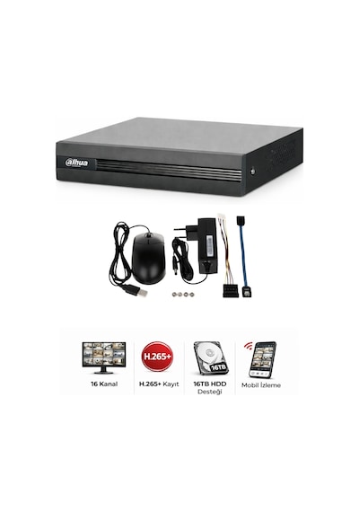 Xvr1b16-ı/t 16 Kanal Hibrit Kamera Dvr Kayıt Cihazı