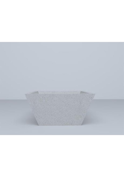 Nuano Consept Royal Serisi Yuvarlak Saksı Beyaz 40x20
