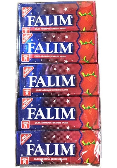 Falım Çilek Aromalı Şekersiz Sakız 7 G 20 Adet