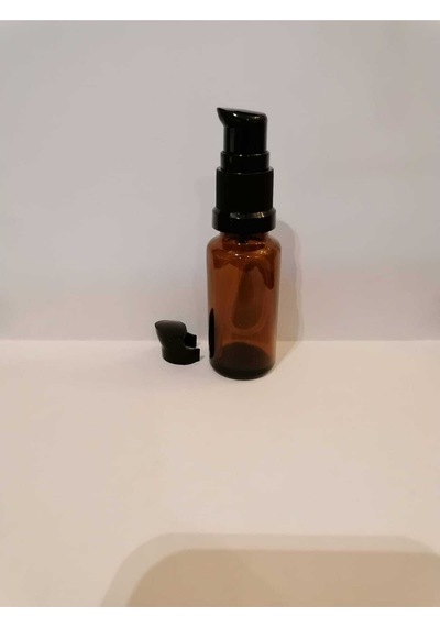 20cc 100 Adet Kahverengi Serum Pompalı Boş Medikal Şişe Emniyet Kapaklı