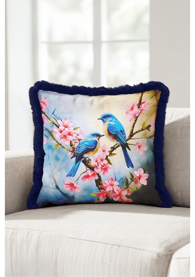 Kuş Çiçekli Bahar Desen Saçaklı Yastık Kılıfı - Sakura Pembe Lacivert Püsküllü Kırlent Kılıfı Kadim Atlas Aura Kuş Çiçekli Bahar Desen Saçaklı Yastık Kılıfı - Sakura Pembe Lacivert Püsküllü Kırlent Kılıfı Kadim Atlas Aura