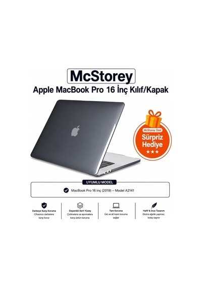 Macbook Pro A2141 Uyumlu Kristal Tpu Sert Kılıf 16 İnç 2019 Touch Bar Şeffaf Koruma Koruma Siyah Belirtilmemiş