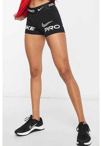 Nike Dri Fit Training Pro Graphic 3" Womens Shorts Kadın Tayt Şort Siyah