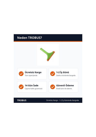 Trobus Su Çekçek Silikon Saplı Ragle Cam Filmi Uygulama Aracı Yeşil Turuncu