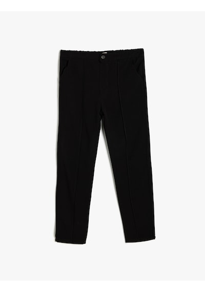 Koton Chino Okul Pantolonu Cep Detaylı Dar Kesim Siyah 5wkg40001aw Siyah