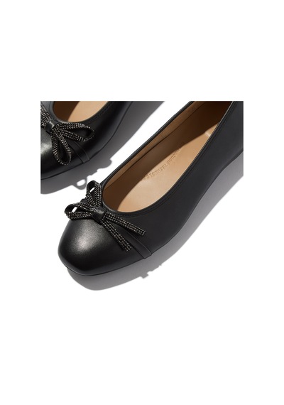 001 Black Babet Kadın E3e-001 Fitflop Delıcato Glıtz-bow Leather Ballet Black Siyah