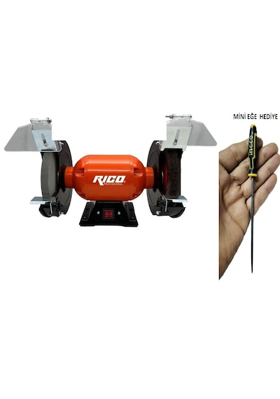 Rico Taş Motoru Tel Fırçalı Işıklı 200mm 600w Sessiz Güçlü