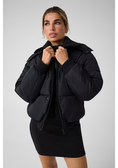 Guess Virginia Kapüşonlu Kadın Şişme Mont V6bl09w4391 Siyah