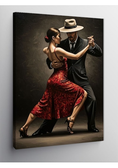 Kanvas Tablo Tango Tutkusuyla Dans 100cmx140cm