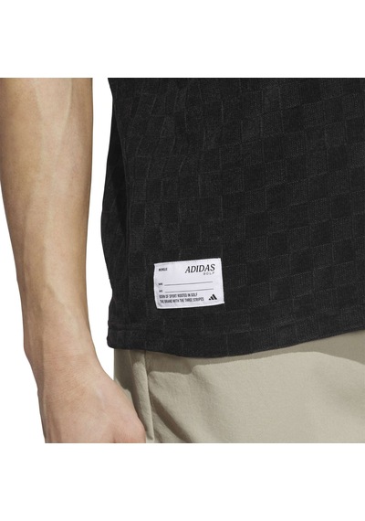 Black Adidas Erkek Golf Polo Yaka T-shirt Knit Ss Polo Kg9985 Siyah