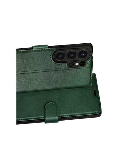 Newface Samsung Galaxy S26 Ultra Trend S Plus Kapaklı Kılıf - Yeşil