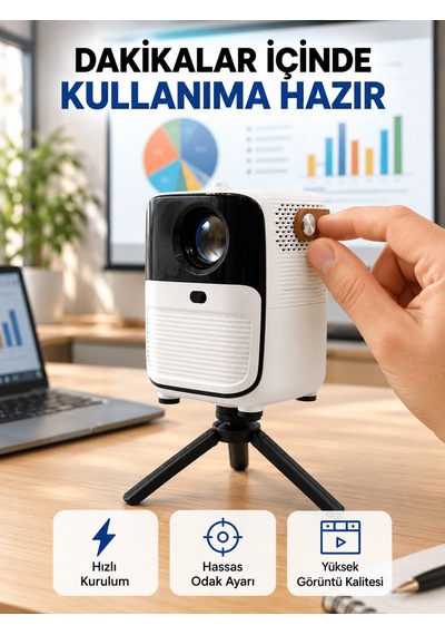 Ultra Hd Çözünürlüklü Taşınabilir Projektör 1920x1080 Piksel Görüntü Kalitesi Yeni Nesil 74391577