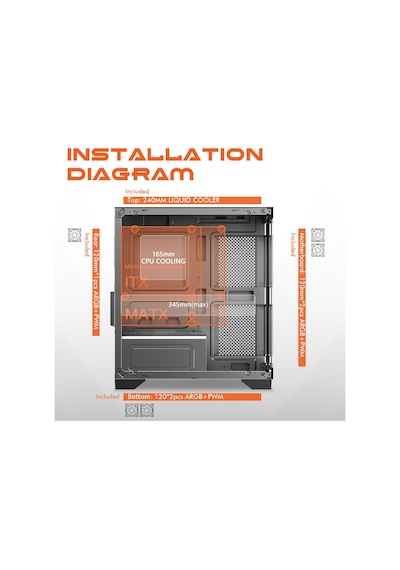 Gameagle 750w + 80 Bronze Power 5 Argb Fanlı Mini Akvaryum Kasa