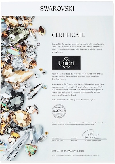 Union Swarovski Crystal Kadın Ritim Gümüş Kolye
