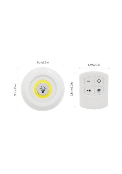 3&apos Lü Uzaktan Kumandalı Pilli Yapışkanlı Kablosuz Led Spot Lambalar