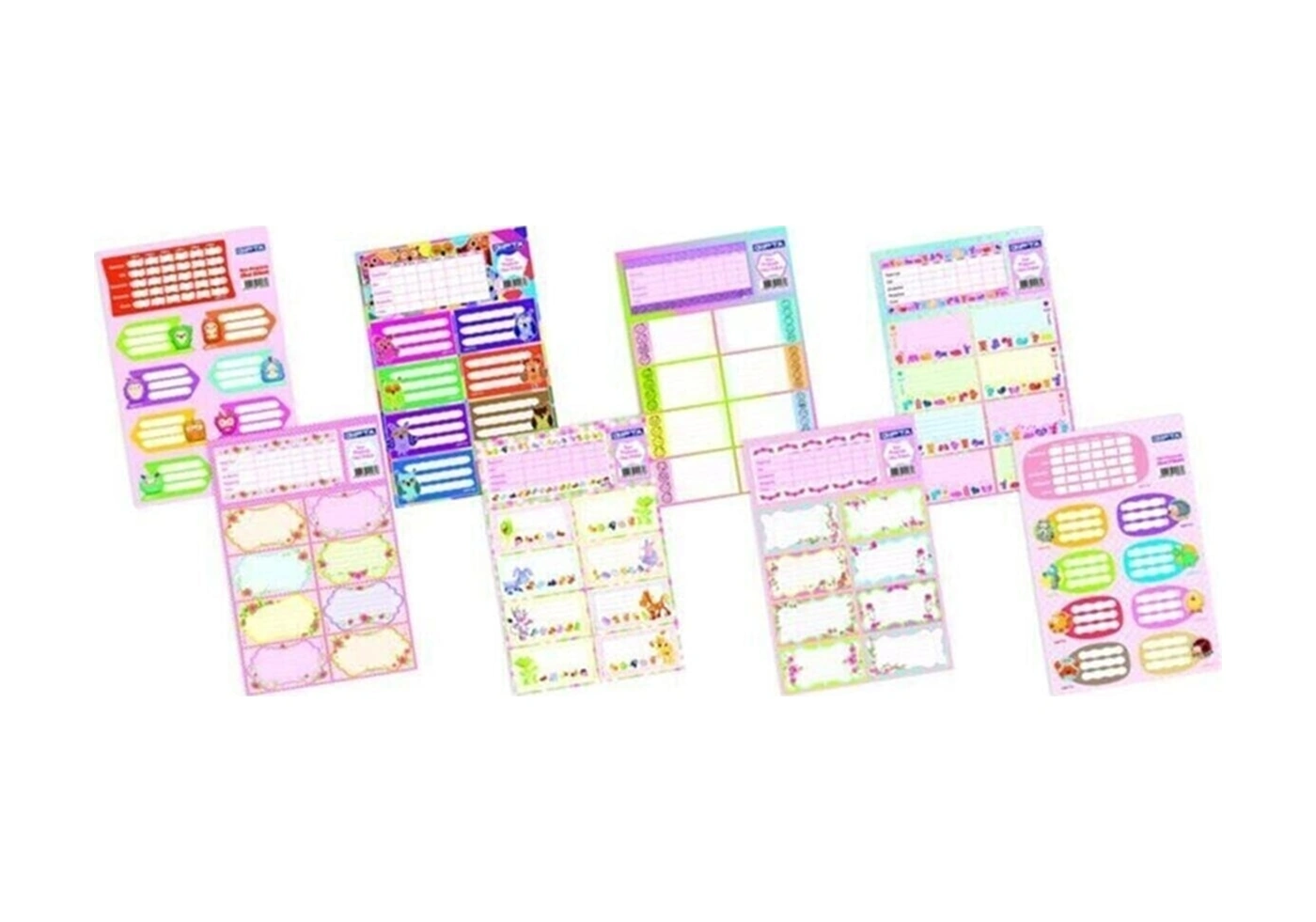 Okul Etiketi Gırls Ders Programlı 16x24cm 3 Yaprak 2942 Diğer