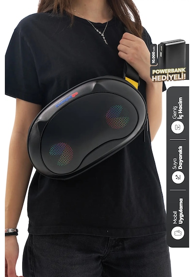 Zampago Shadowcat Led Işıklı Bel Çantası Su Geçirmez Darbe Dayanıklı + 10.000 Mah Powerbank Siyah