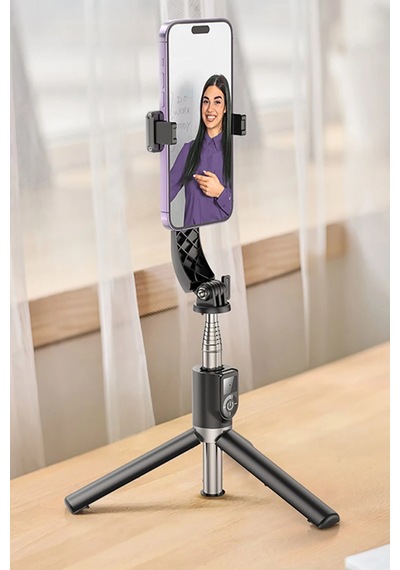 Hoco. K20 Bt 4.2 1m Broadcast Holder Selfie Çubuğu - Siyah