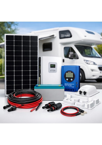 Sed 1000w Karavan Güneş Enerjisi Paketi Güçlü, Taşınabilir Ve Kesintisiz Enerji Beyaz - Gri - Siyah