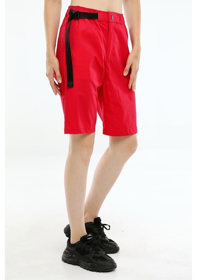 Maraton Sportswear Comfort Kadın Basic Nar Şort 19992-nar