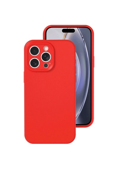 Apple Uyumlu iPhone 16 Pro Kılıf Nano İçi Kadife Silikon - Kırmızı 0.2M-Çok Renkli