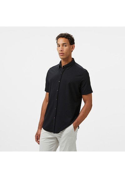 Nautica Erkek Siyah Classic Fit Gömlek Düz W55416t Siyah
