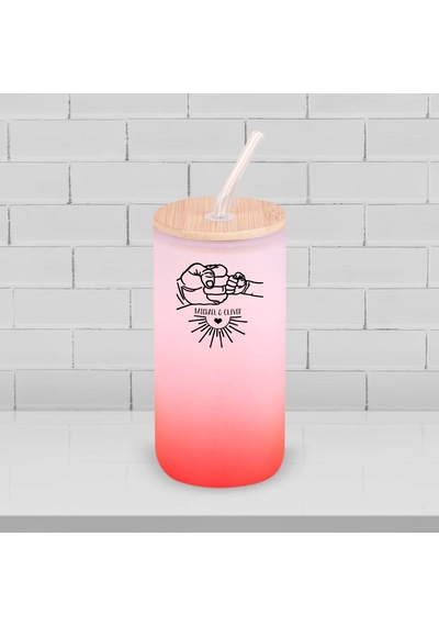 Bk Gift İsimli Dad Tasarımlı Kırmızı Renk Pipetli Buzlu Cam Bardak 600ml - 8, Babaya Hediye, Doğum Günü Hediyesi Kobitmeyen137851 Bk Gift