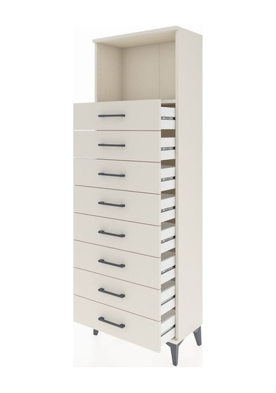 Arges Dolap Tek Raflı 8 Çekmeceli 60x30x182 Aytaşı-aytaşı Aytaşı