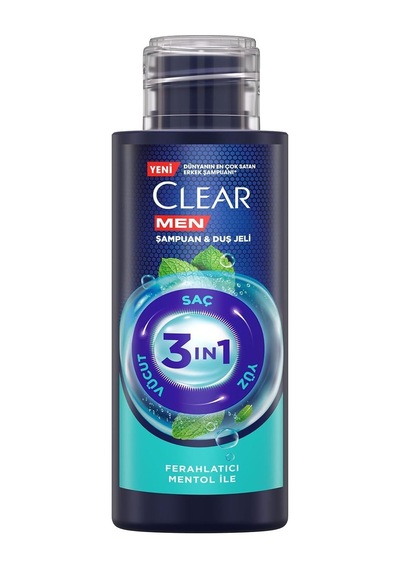 Men Şampuan & Duş Jeli 3in1 Ferahlatıcı Mentol Seyahat Boy 90 Mililitre Diğer
