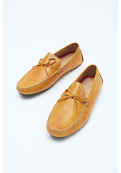 Tamer Tanca Erkek Hakiki Deri Sarı Loafer Ayakkabı 355 14021 Erk Ayk Y23 Sarı Asf Sarı